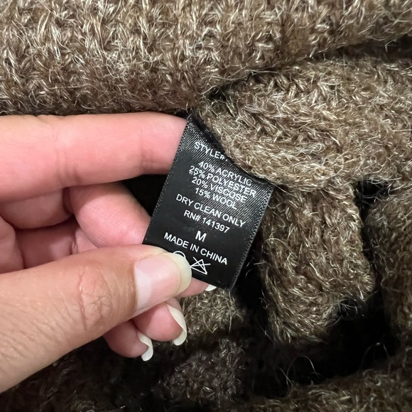 ASTR The Label Brown Lexie Side Tie Chunky Sweater Wool Blend - Picture 7 of 10